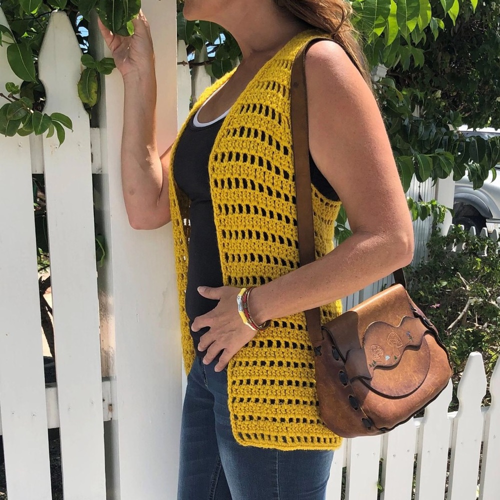 Vintage Crocheted Vest handmade